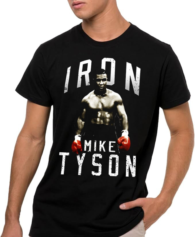 Camiseta de Tyson, Tyson Camiseta de Manga Corta, 100% Algodón, Ropa Unisex para Hombres y Mujeres en 7 Tallas, Camiseta Negra, Modelo iron Tyson
