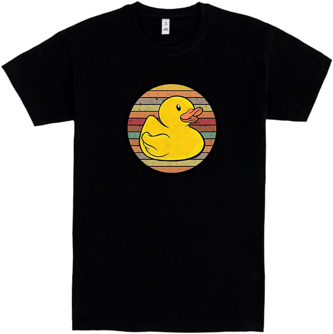 Pato Amarillo Camiseta de Manga Corta, 100% Algodón, Ropa Unisex para Hombres y Mujeres en 7 Tallas, Camiseta Negra, Modelo Pato
